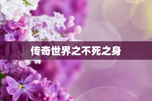 传奇世界之不死之身 传奇世界之不死之身