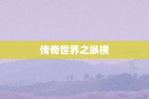 传奇世界之纵横