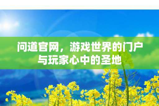 问道官网，游戏世界的门户与玩家心中的圣地