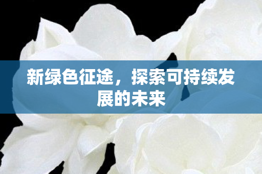 新绿色征途，探索可持续发展的未来