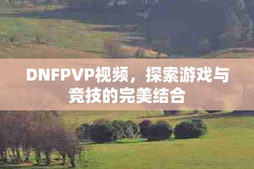 DNFPVP视频,探索游戏与竞技的完美结合 DNFPVP视频,探索游戏与竞技的完美结合