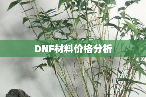 DNF材料价格分析