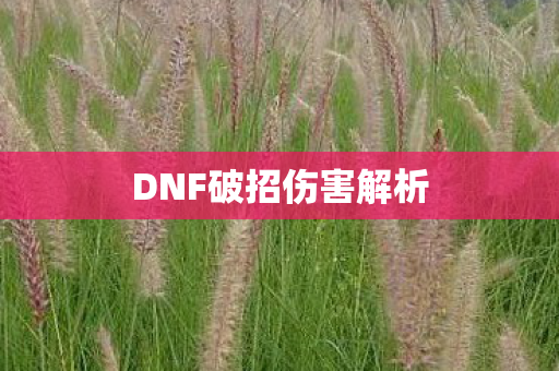 DNF破招伤害解析