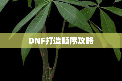 DNF打造顺序攻略