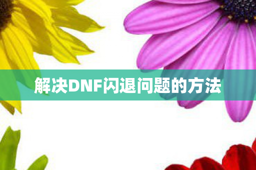 解决DNF闪退问题的方法