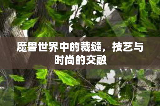 魔兽世界中的裁缝，技艺与时尚的交融