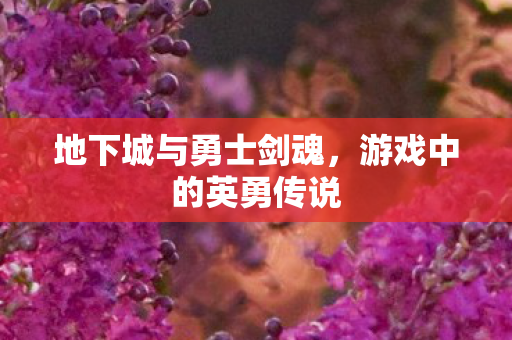 地下城与勇士剑魂，游戏中的英勇传说