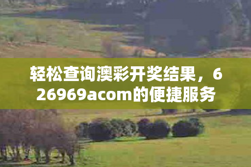 轻松查询澳彩开奖结果，626969acom的便捷服务