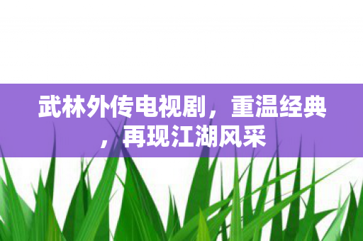 武林外传电视剧，重温经典，再现江湖风采