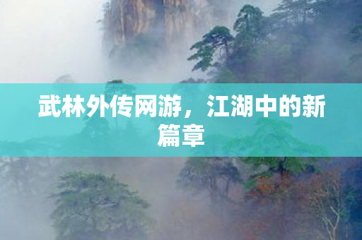 武林外传网游，江湖中的新篇章