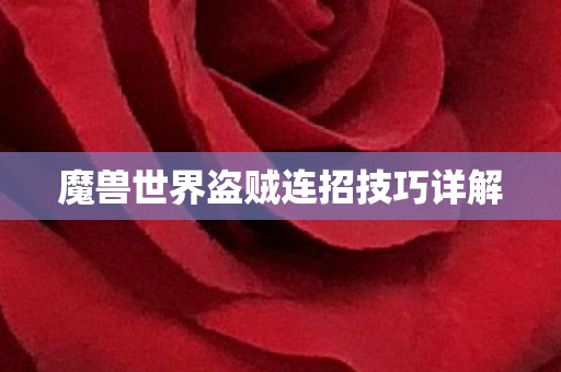 魔兽世界盗贼连招技巧详解 魔兽世界盗贼连招技巧详解