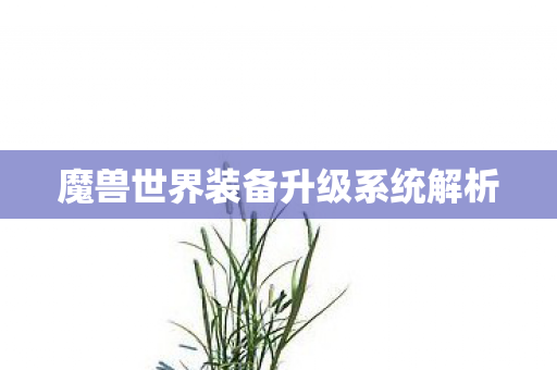 魔兽世界装备升级系统解析