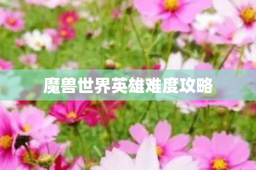 魔兽世界英雄难度攻略 魔兽世界英雄难度攻略