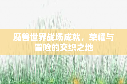 魔兽世界战场成就，荣耀与冒险的交织之地