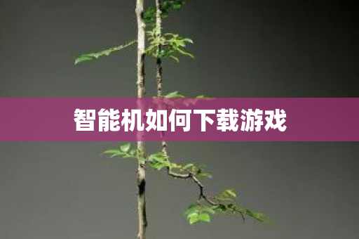 智能机如何下载游戏
