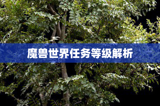 魔兽世界任务等级解析
