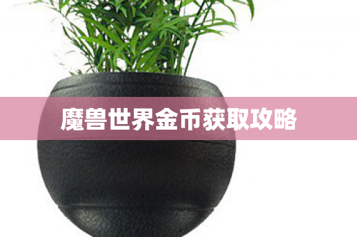 魔兽世界金币获取攻略