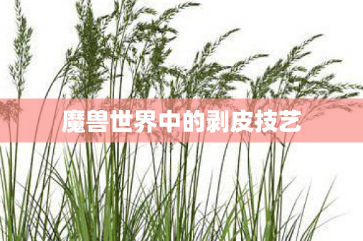 魔兽世界中的剥皮技艺