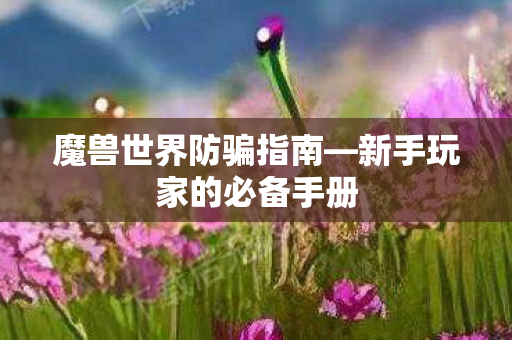 魔兽世界防骗指南—新手玩家的必备手册