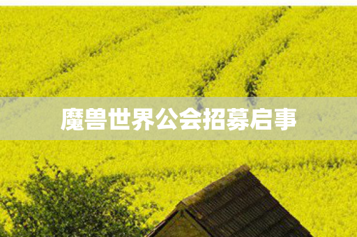 魔兽世界公会招募启事