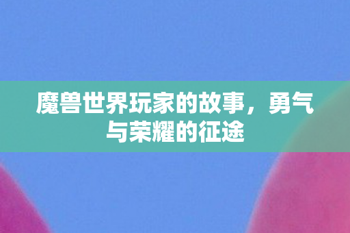 魔兽世界玩家的故事，勇气与荣耀的征途