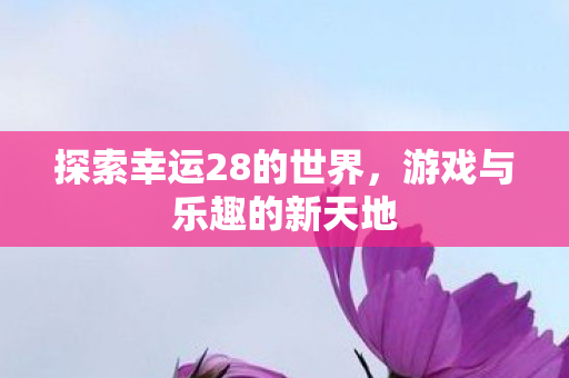 探索幸运28的世界，游戏与乐趣的新天地