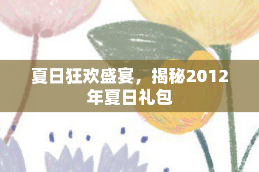 夏日狂欢盛宴，揭秘2012年夏日礼包