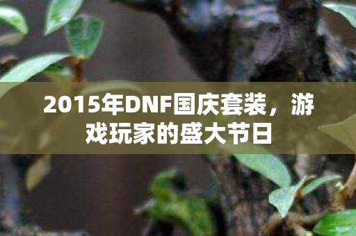 2015年DNF国庆套装，游戏玩家的盛大节日