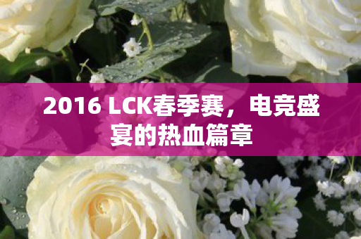 2016 LCK春季赛，电竞盛宴的热血篇章