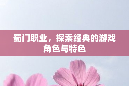 蜀门职业，探索经典的游戏角色与特色