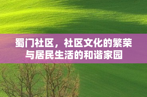 蜀门社区，社区文化的繁荣与居民生活的和谐家园