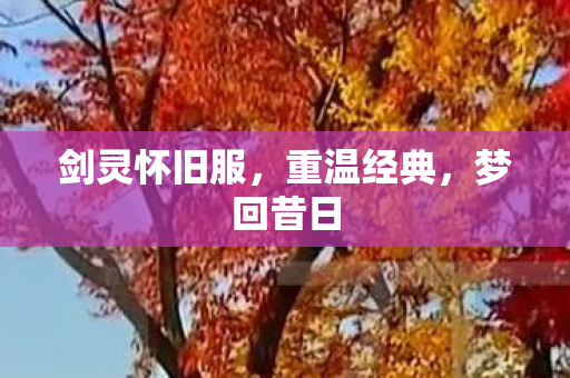 剑灵怀旧服，重温经典，梦回昔日