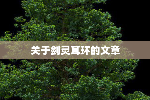关于剑灵耳环的文章