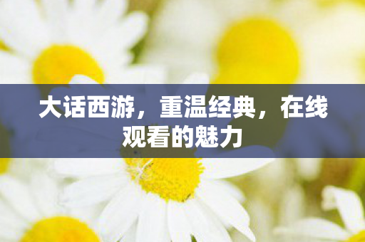 大话西游，重温经典，在线观看的魅力