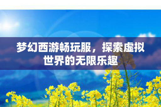 梦幻西游畅玩服，探索虚拟世界的无限乐趣