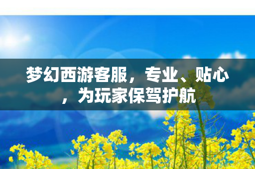 梦幻西游客服，专业、贴心，为玩家保驾护航