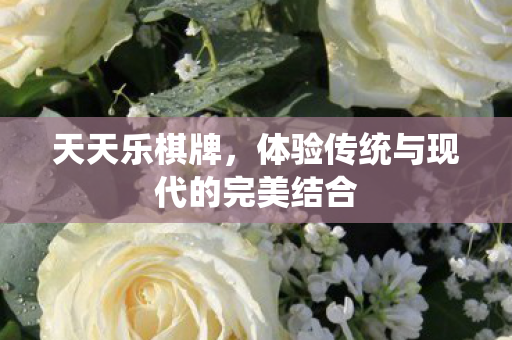 天天乐棋牌，体验传统与现代的完美结合