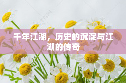 千年江湖，历史的沉淀与江湖的传奇