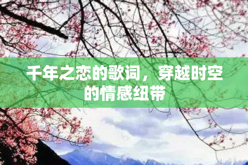 千年之恋的歌词，穿越时空的情感纽带