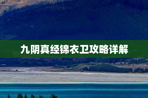 九阴真经锦衣卫攻略详解 九阴真经锦衣卫攻略详解