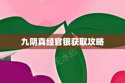 九阴真经官银获取攻略 九阴真经官银获取攻略