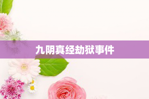 九阴真经劫狱事件 九阴真经劫狱事件