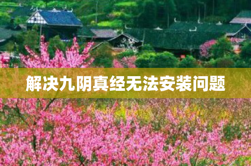 解决九阴真经无法安装问题