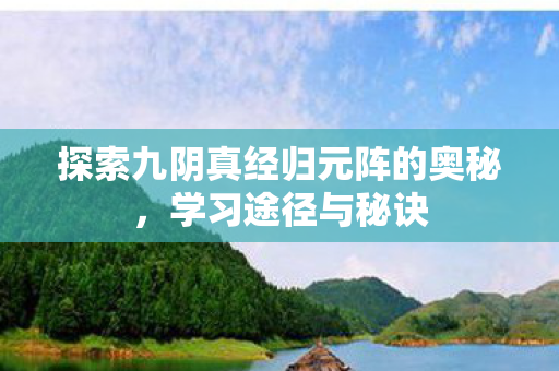 探索九阴真经归元阵的奥秘，学习途径与秘诀