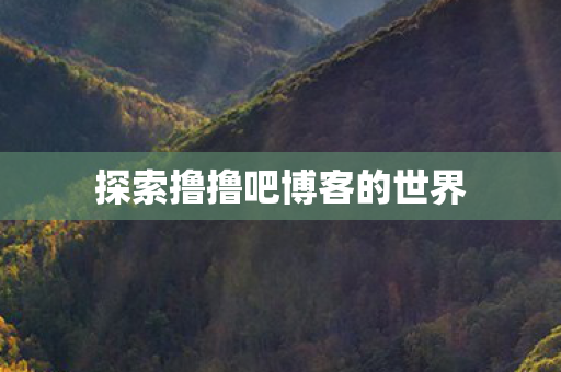 探索撸撸吧博客的世界