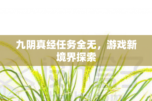 九阴真经任务全无,游戏新境界探索 九阴真经任务全无,游戏新境界探索