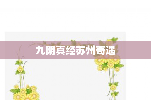 九阴真经苏州奇遇