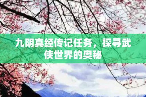 九阴真经传记任务,探寻武侠世界的奥秘 九阴真经传记任务,探寻武侠世界的奥秘