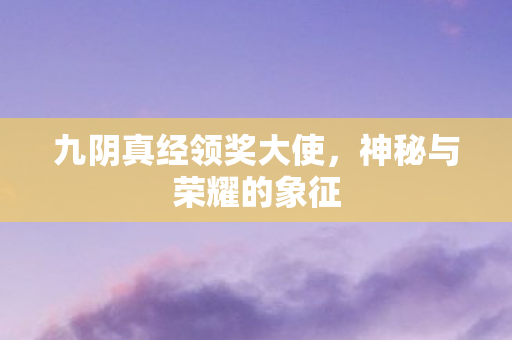 九阴真经领奖大使，神秘与荣耀的象征