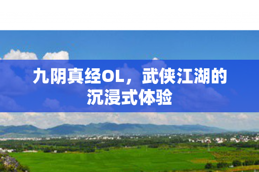 九阴真经OL，武侠江湖的沉浸式体验